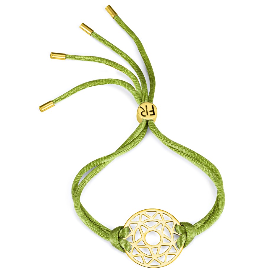 Solid 925 Sterling Silver & Gold  Plated Chakra Bracelet - Heart Chakra