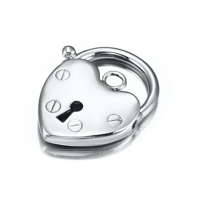 Rhodium Plated Plain Heart Locket
