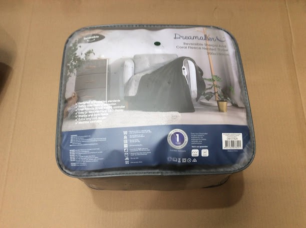 Dreamaker Reversible Sherpa and Heated Blanket (200x180cm)