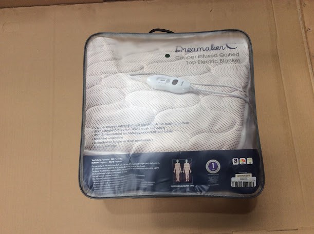 Dreamaker 9009856R Copper Infused Quilted Top Electric Blanket