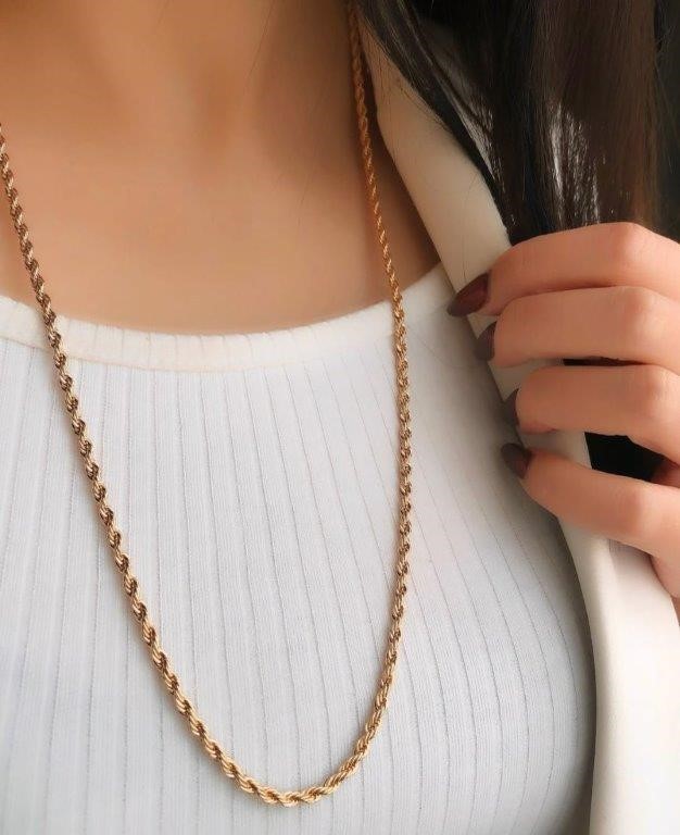 22K/Italy Stamped Yellow Gold Filled  Chain -60MM-5mm