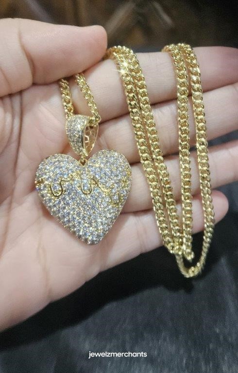 22KGF/Italy Stamped   Yellow Gold Filled Chain and Pendant-60cm