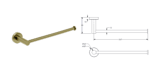 Towel Holder BRUSHED BRASS