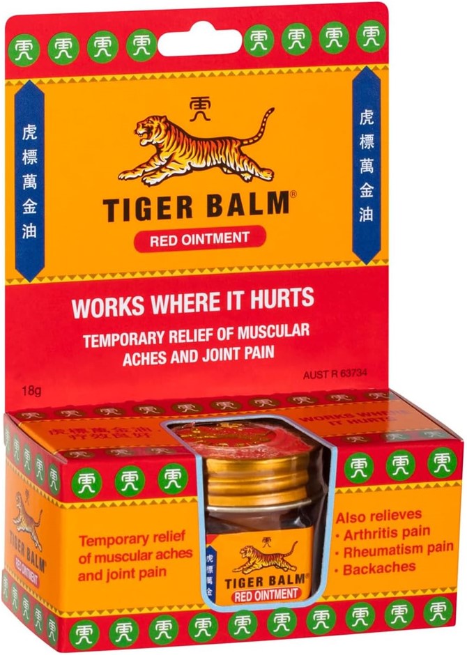 3 x TIGER BALM Red Ointment, 18g.