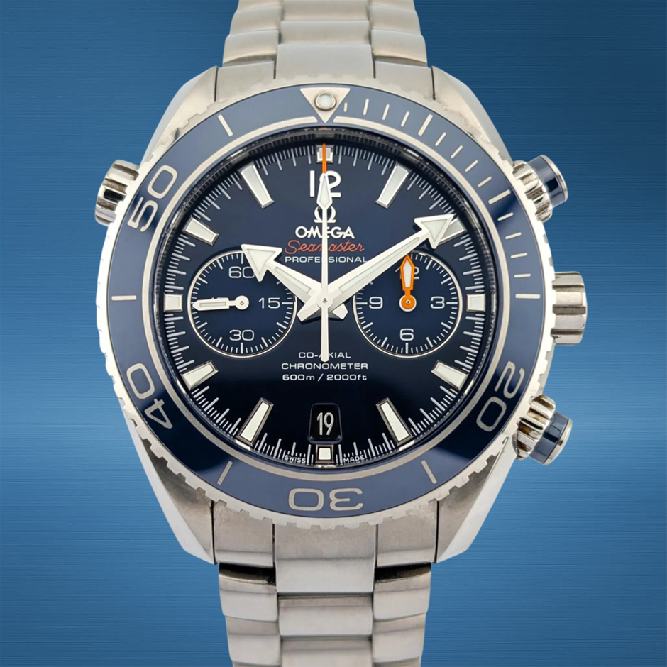 OMEGA SEAMASTER PLANET OCEAN CHRONOGRAPH 45.5MM 232.90.46.51.03.001 WXO&COA