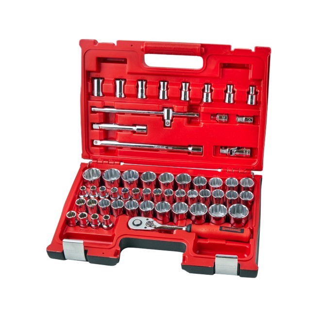 SIDCHROME 55 Piece 1/2” Drive Met/AF Socket Set.
