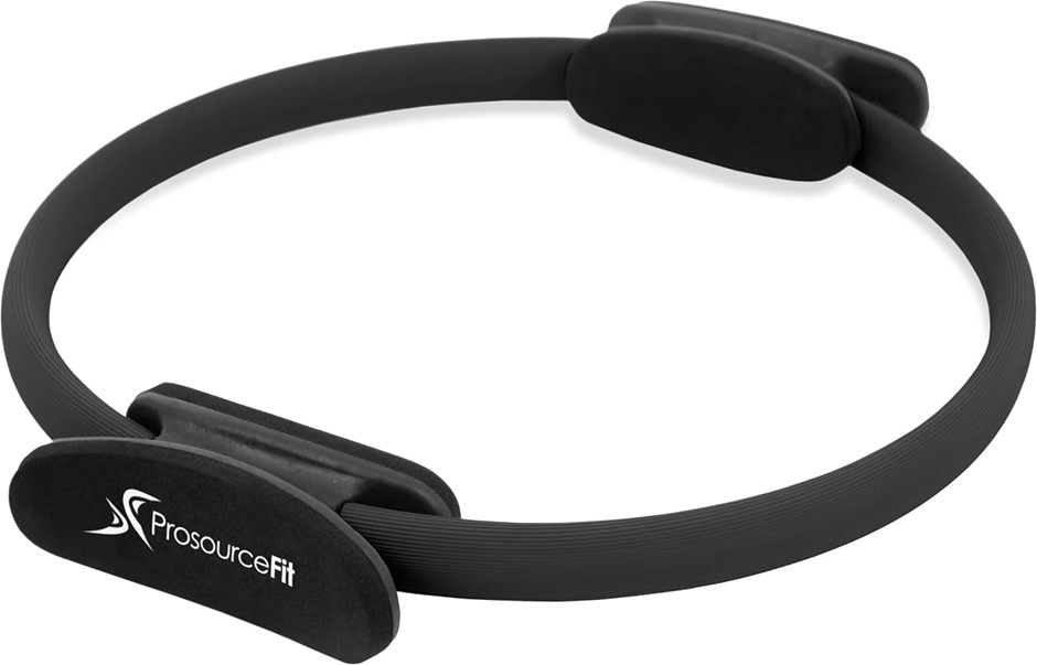 PROSOURCE Pilates Resistance Power Dual Gripped Fitness Ring, 14 Inch, Blac