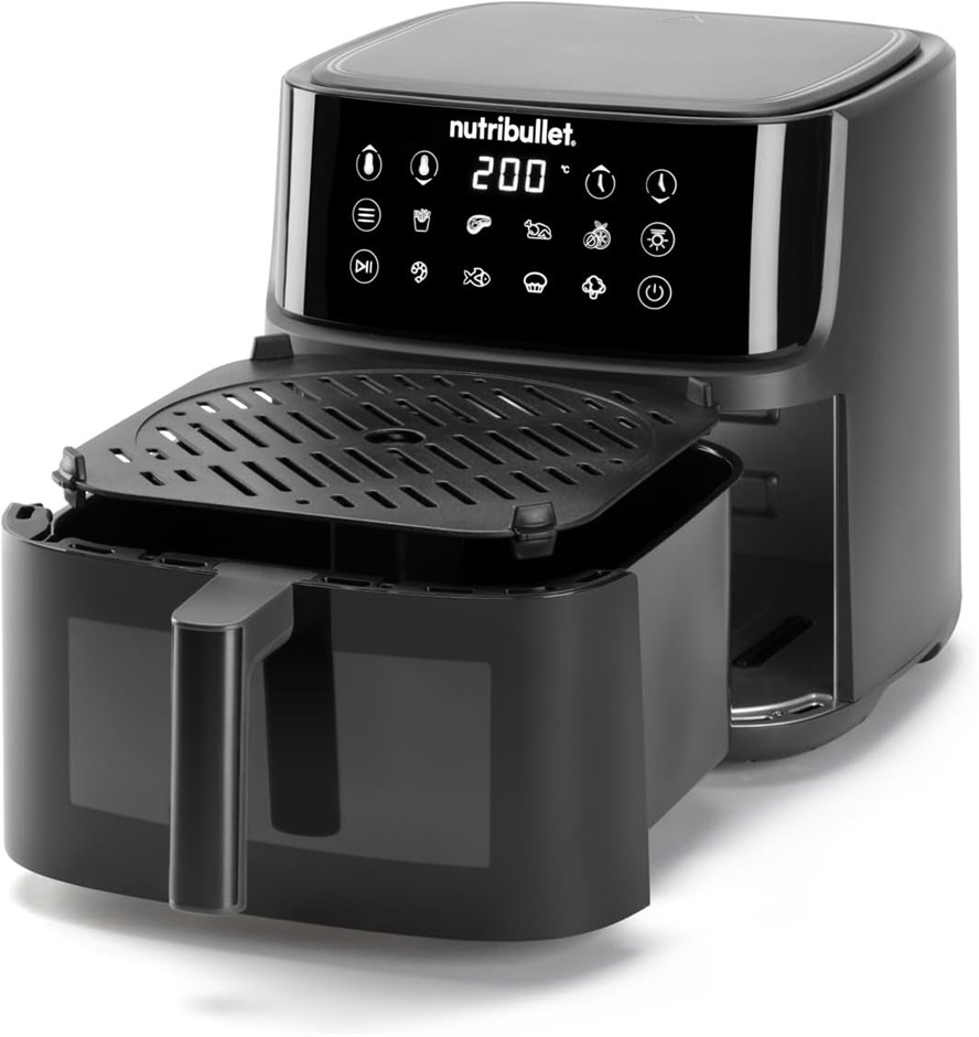 NUTRIBULLET Crisplite Vision Air Fryer, 8L. NB: Has been used. Important