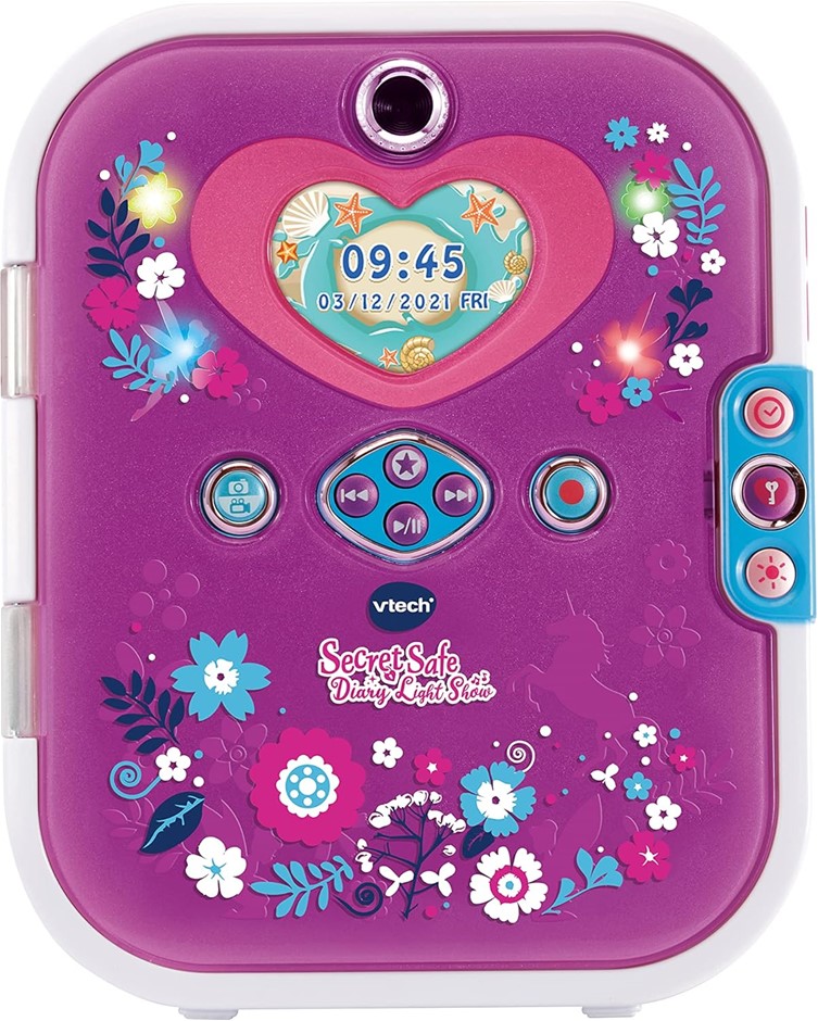 VTECH Secret Safe Diary Light Show. NB: Slightly damaged box & untested.