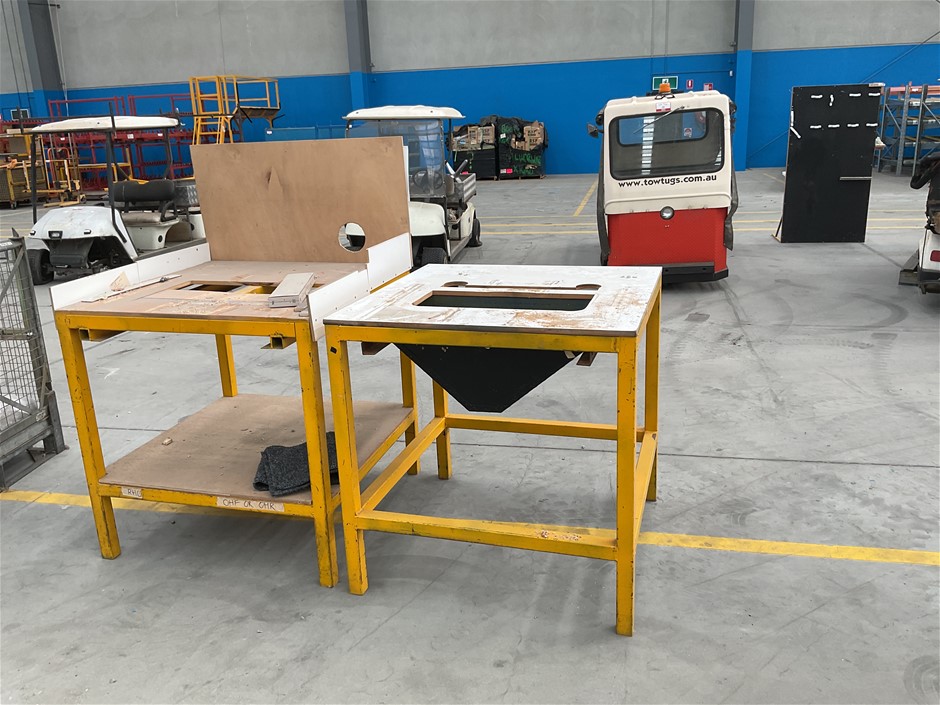 Pair of Steel Work Benches