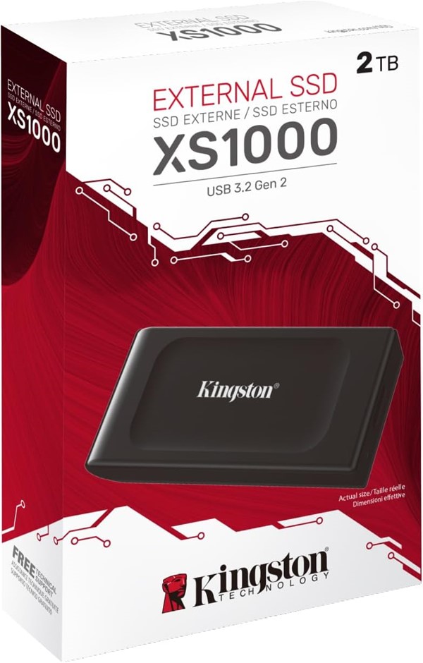 KINGSTON Pocket-Sized High Performance Portable Solid State Drive, 2 TB. NB
