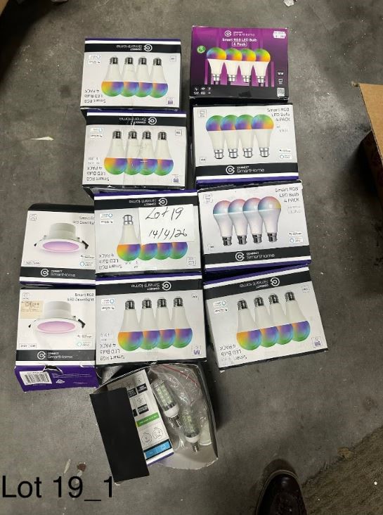 END OF LEASE SALE: Mixed lot of SMART LED Bulb and SMART Downlight