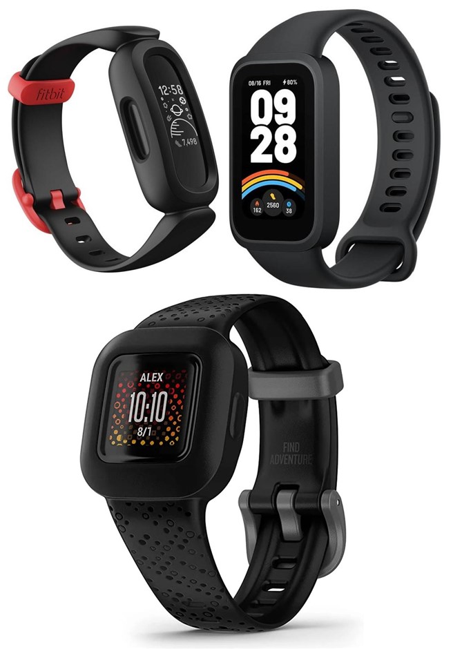 3 x Assorted Smart Watches. 1 x GARMIN Vivofit Jr. 3, Kids Fitness/Activity