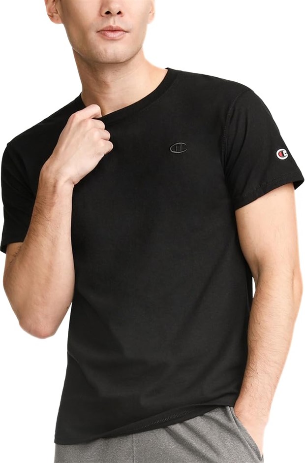 CHAMPION Men's Classic Cotton T-Shirt, Size 4XLB, Black, T0223X. RRP: $25.