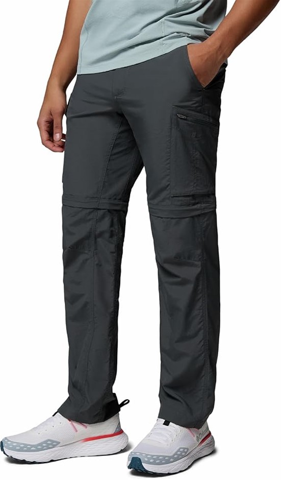 COLUMBIA SPORTSWEAR Men's Silver Ridge Convertible Pant, Size 44 x 30", Gri