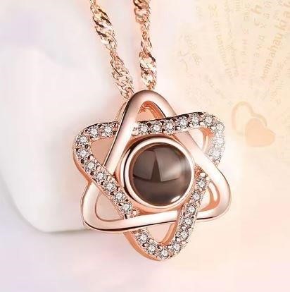 18K Rose Gold Plated  Pendant and chain (50cm)