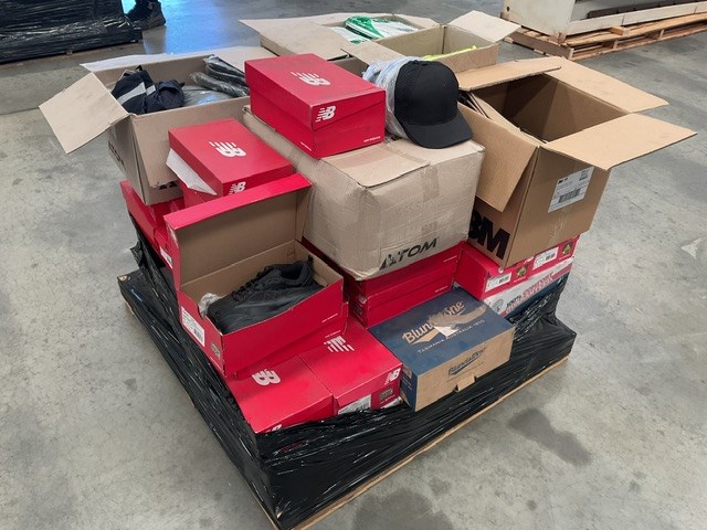 <p>Pallet Containing Shoes and Workwear </p>