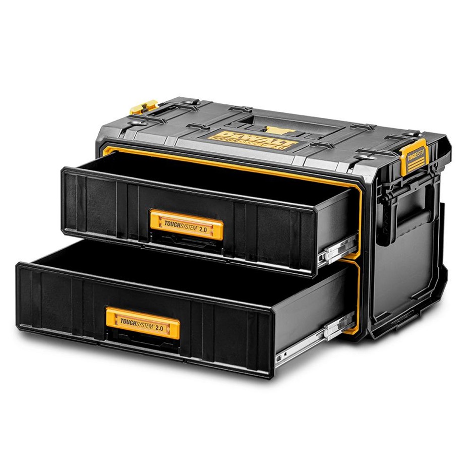 DeWALT TOUGHSYSTEM 2.0 2 Drawer Tool Box. NB: Minor use.
