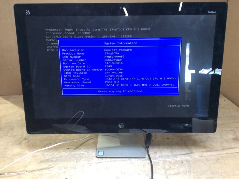 HP Pavilion 23-q105a i5-6700T 16GB All-In-One PC