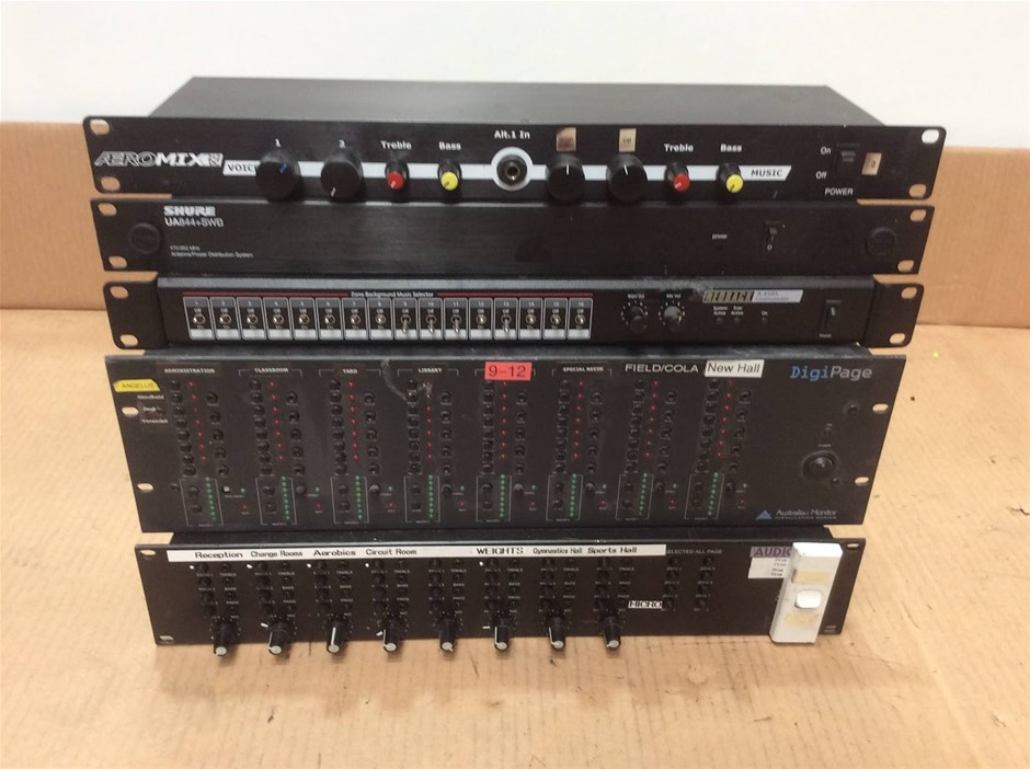 Aeromix Voice Mixer, Shure UA844+SWB Antenna Distribution System, Australia