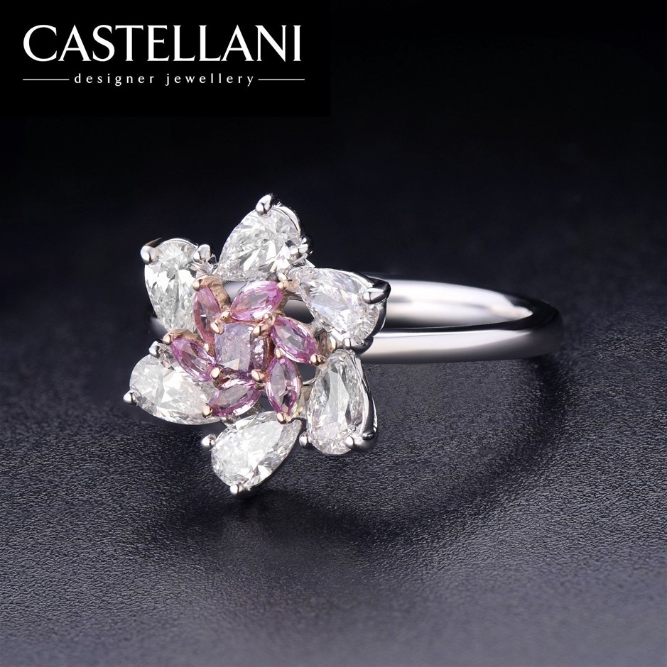 1.46ct Natural Fancy Pink Diamond Gold Ring