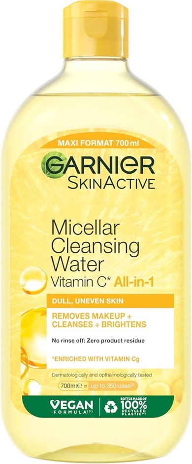 2 x GARNIER Vitamin C Micellar Cleansing Water, 700ml.