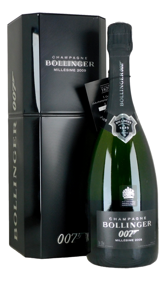 Bollinger 007 James Bond Champagne Millesime 2009 (1x 750mL), Champagne.