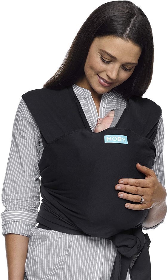 MOBY Classic Wrap, Black, One-Size-Fits-All.