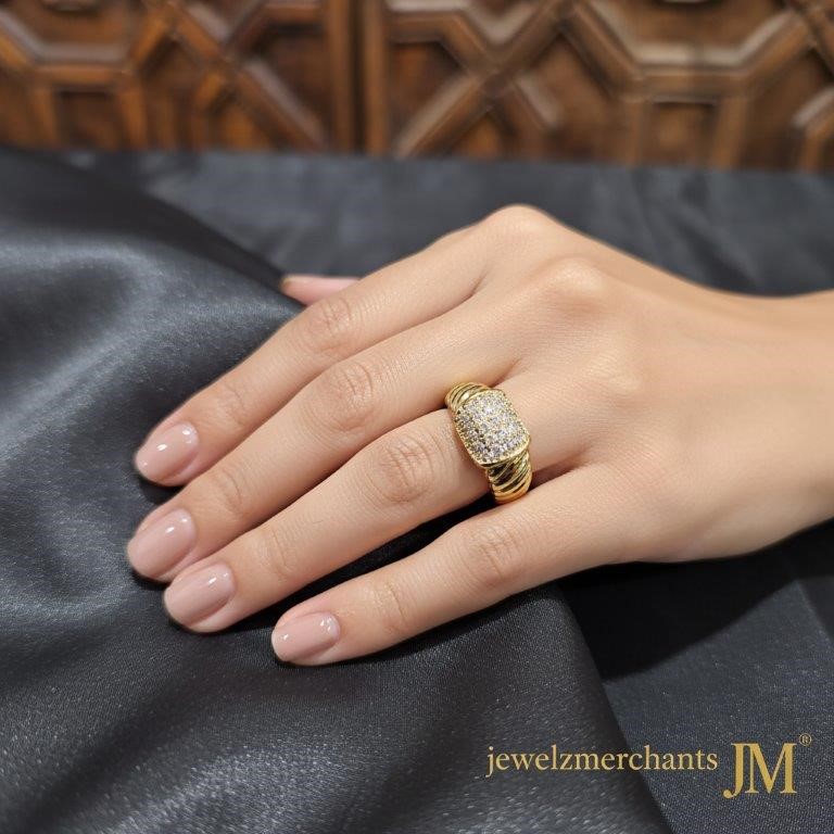 22K/Italy Gold Filled Ring -(stamped 22K/Italy)-Warranty Quality-8 US