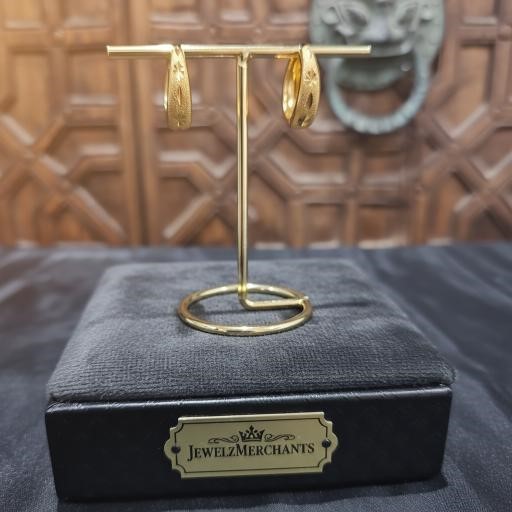 22K/Italy Gold Filled Earring -(stamped 22K/Italy)-Warranty Quality