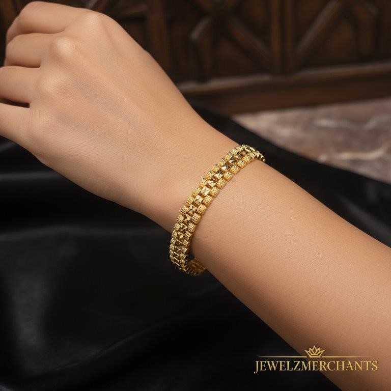 22K/Italy Gold Filled Bracelet -(stamped 22K/Italy)-Warranty Quality-Bonus