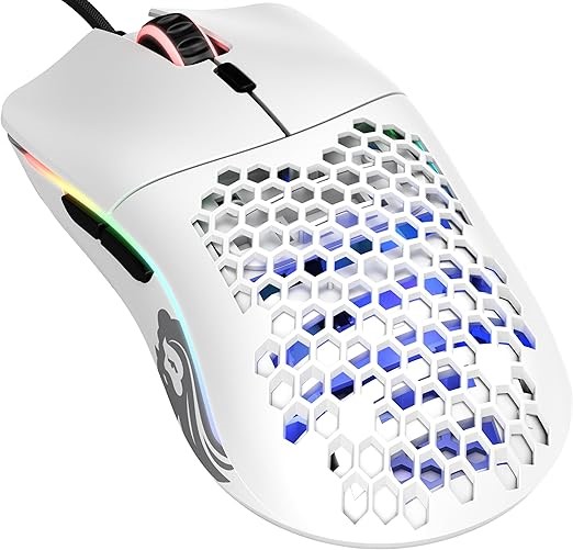 GLORIOUS RGB Mouse - Model O 67 g Ultralight Honeycomb Mouse Gamer, Matte W