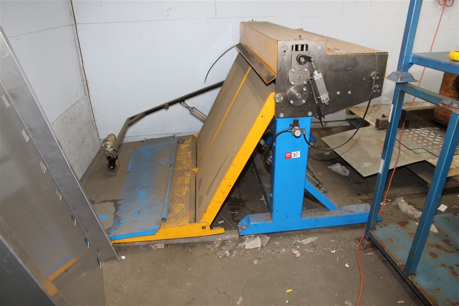 SWI Engineering Sheet Metal Coil Roll Infeed Table