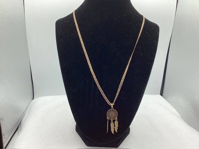 1 x Stamped 9ct Yellow Gold, Chain Necklet and Pendant