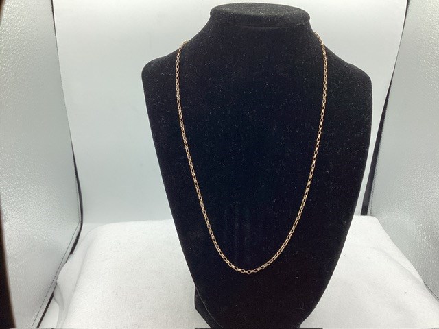 1 x Stamped 9ct Yellow Gold Chain Necklet, No Clasp