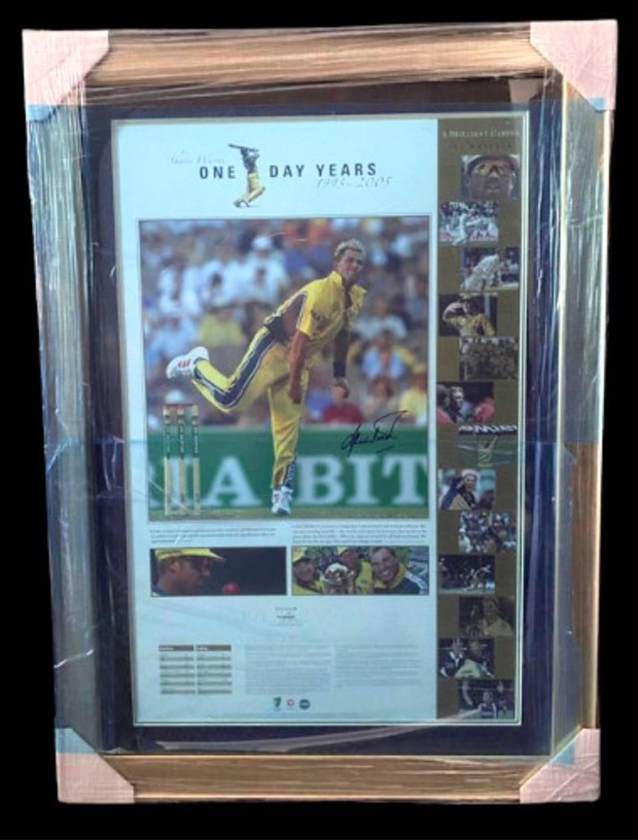 SHANE WARNE HAND SIGNED - THE ONE DAY YEARS - LIMITED EDITION 1 OF 500