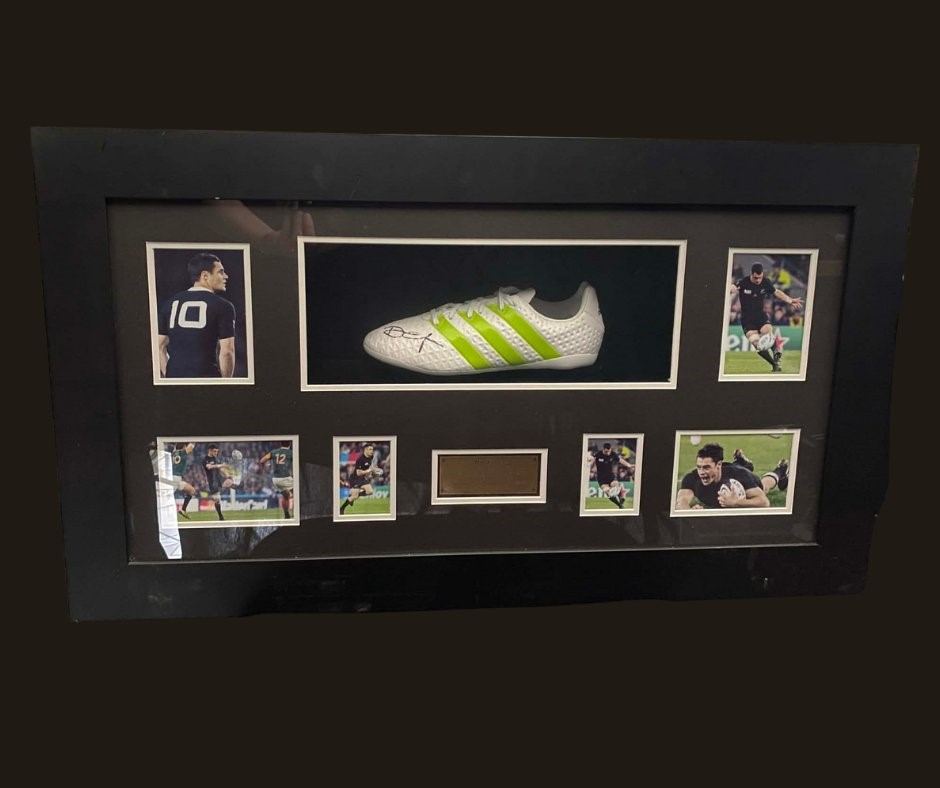 Signed & Framed Dan Carter Rugby Boot – Premium Collectible