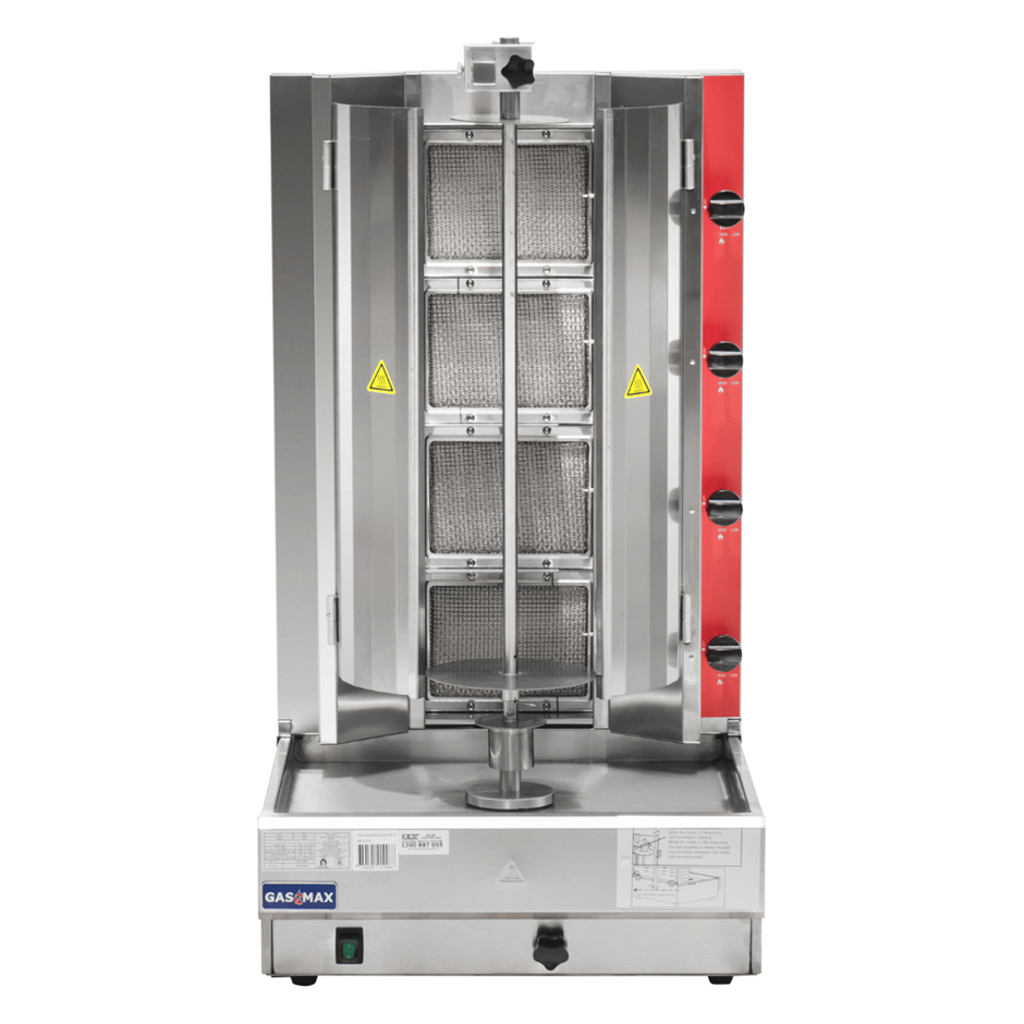 4 Burner Gas Kebab Machine with Flaps