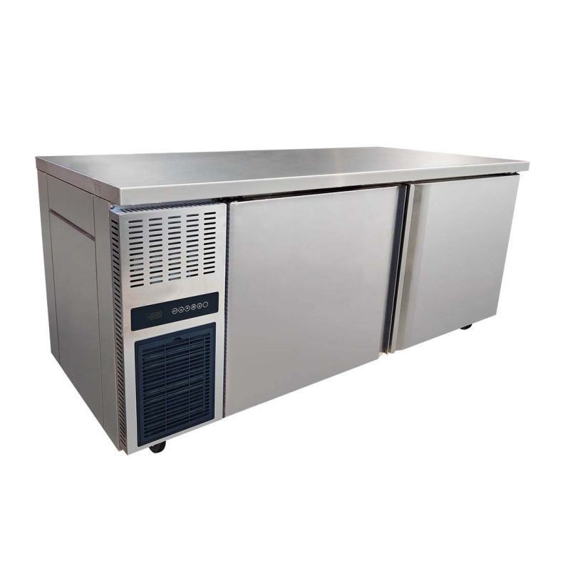 S/S double door bench freezer