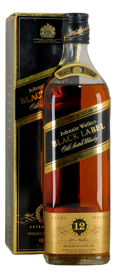 Johnnie Walker Black Label Old Scotch Whiskey 12 YO (1x 700ml),