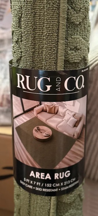 RUG AND CO Area Rug Taormina Border, 152cm x 213 cm, OLIVE, YMAA004101.