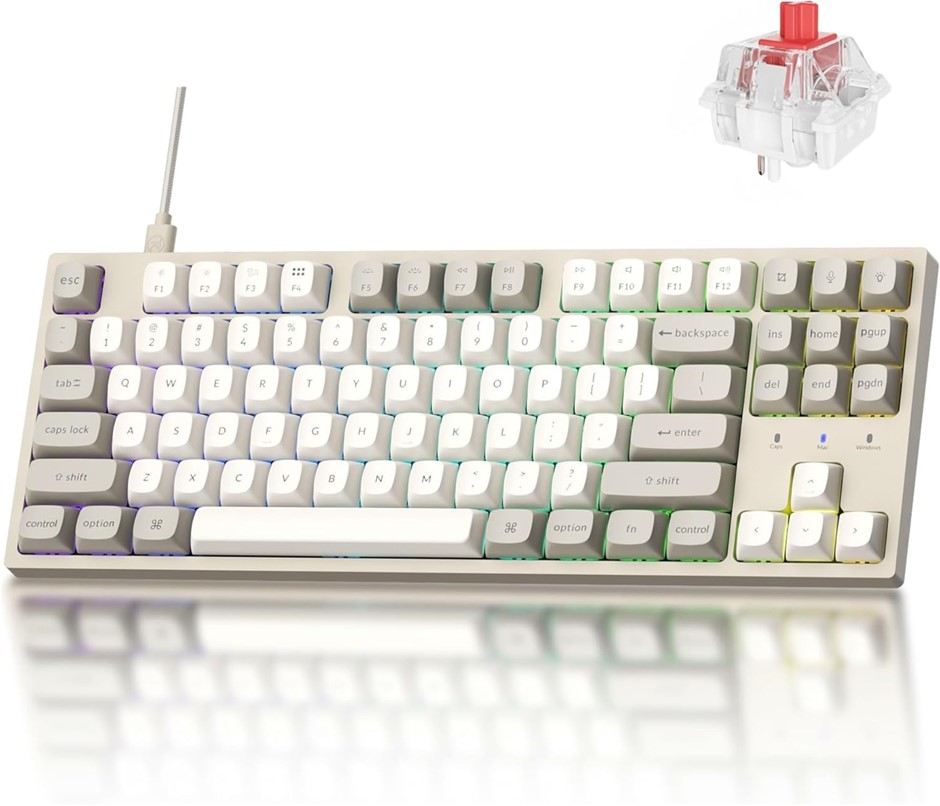 Keychron C1 Pro Wired Mechanical Keyboard with 8K Hz Polling Rate, 80% Layo