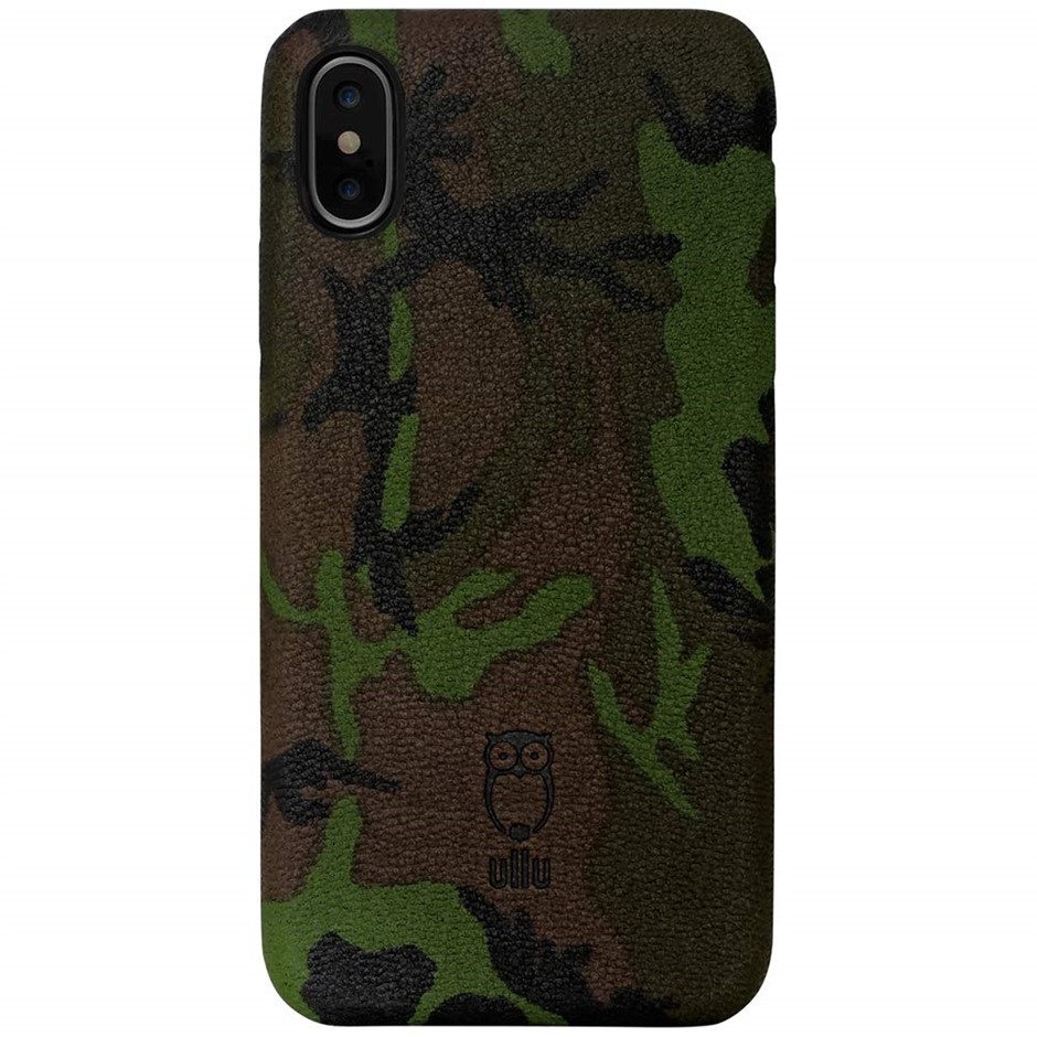 ullu Leather SnapOn Cell Phone Case for iPhone X/Xs - Army Woodland