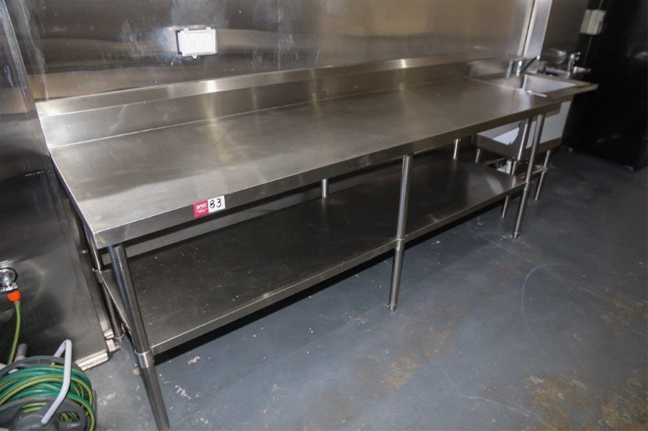 Stainless Steel Prep Bench with Under Shelf