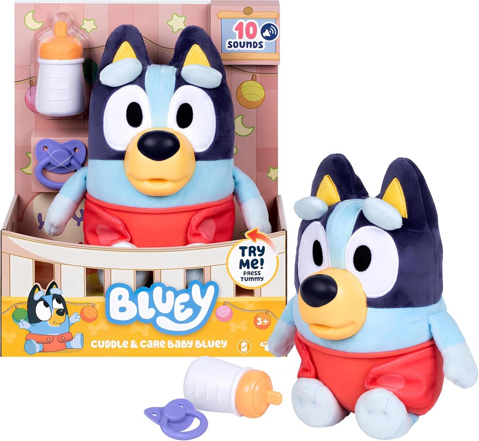 BLUEY Cuddle and Care Infant Bluey, Nurture, Feed, & Soothe Baby Bluey, 28