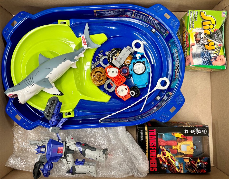 7 x Assorted Boy's Toys, Comprising: TRANSFORMERS, SCHLEICH, SHARK STRIKE &
