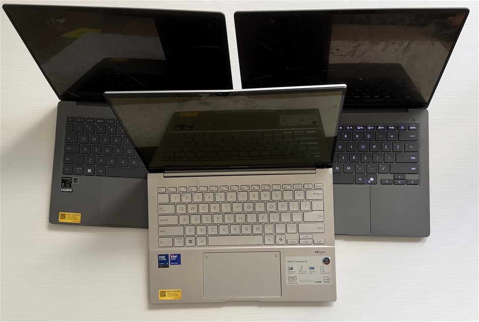 AUS Zenbook 14 OLED / Zenbook A14 Laptops - For Parts (Lot of 3)