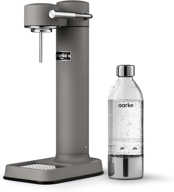 AARKE Carbonator 3 Sparkling Water Maker with Water Bottle, Matte Grey.