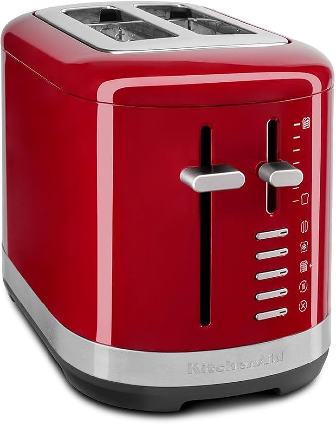 KITCHENAID 900W Easy Clean and Extra Wide 2-Slice Toaster, Empire Red, KMT2