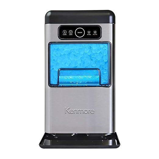 KENMORE Crunchy Chewable Nugget Ice Maker, Stainless Steel.